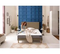 Ensemble matelas + sommier enduit moka 80 x 190 cm - Bultex ensemble universal