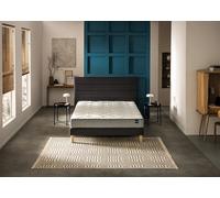 Ensemble matelas + sommier ferme 120 x 190 cm jersey gris fonce - Bultex ensemble energizing