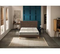 Ensemble matelas + sommier ferme 140 x 200 cm trame marron - Bultex ensemble energizing