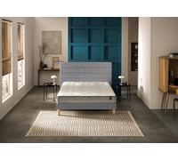Ensemble matelas + sommier ferme 80 x 190 cm trame gris clair - Bultex ensemble energizing