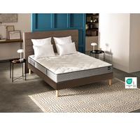 Ensemble matelas + sommier ferme 80 x 200 cm trame marron - Bultex ensemble energizing