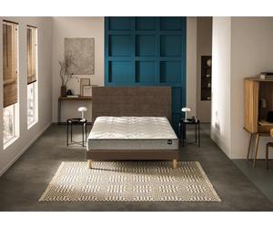 Ensemble matelas + sommier ferme 90 x 190 cm trame marron - Bultex ensemble energizing