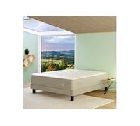 Ensemble matelas sommier pieds 651 ressorts ensachés + mousse mémoire de forme SW6 140x190