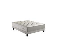 Ensemble matelas sommier pieds 651 ressorts ensachés + mousse mémoire de forme SW6 140x200
