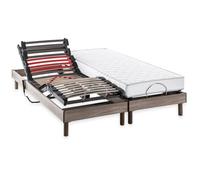 Ensemble matelas+sommier relaxation électrique COMFORT - 2x80x200 cm - Matelas mousse - DEKO DREAM Samba