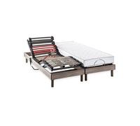 Ensemble matelas+sommier relaxation électrique COMFORT - 2x90x200 cm - Matelas mousse - Samba