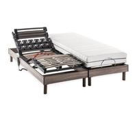 Ensemble matelas + sommier relaxation électrique ERGO 2 Dreamzone - 2x90x200 cm - Ressorts ensachés - DEKO DREAM Ergo 2