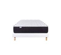 Ensemble matelas + sommier - SERENITE - 160 x 200 cm - Tapissier - Ferme - Face été/hiver