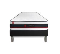 Ensemble matelas + sommier - SOMNESS - FORM - Mousse polyuréthane - Noir - 1 place - 90x190 cm