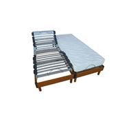Ensemble matelas+sommier tête et pieds relevable ENTOURAGE BOIS