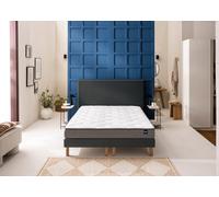 Ensemble matelas + sommier tisse gris fume 90 x 190 cm - Bultex ensemble universal