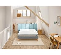 Ensemble matelas + sommier trame gris clair 120 x 190 cm - Bultex ensemble efficient