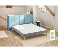 Ensemble matelas + sommier trame gris clair 160 x 200 cm - Bultex ensemble efficient