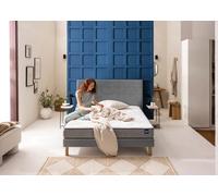 Ensemble matelas + sommier trame gris clair 80 x 190 cm - Bultex ensemble universal
