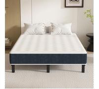 Ensemble matelas + sommier140 x 190 cm,épaisseur 15cm,STANEW Matelas à Ressorts ensachés et Robuste Cadre de lit en Fer avec 7