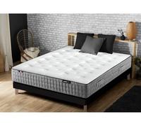 Ensemble matelas SUZANNE 30 cm 672 ressorts ensachés 7 zones + sommier tapissier + pieds 160x200 BOBOCHIC 160x200 Anthracite