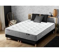 Ensemble matelas SUZANNE 30 cm 672 ressorts ensachés 7 zones + sommier tapissier + pieds 180x200 BOBOCHIC 180x200 Anthracite