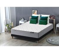 Ensemble matelas ZOE 26 cm 638 ressorts ensachés + sommier tapissier + pieds 160x200 BOBOCHIC 160x200