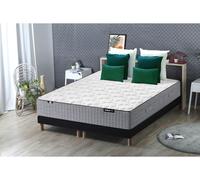 Ensemble matelas ZOE 26 cm 638 ressorts ensachés + sommier tapissier + pieds 180x200 BOBOCHIC 180x200
