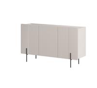 Ensemble MATHILDE avec buffet 150 cm + meuble TV 150 cm plateau effet marbre et pieds noirs beige BOBOCHIC Beige