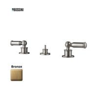 Ensemble mélangeur 3 pièces pour bidet avec vidage 1"1/4 LIBERTY LINE bronze - BOSSINI Z001403022