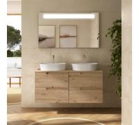 Ensemble Meuble de salle de bain et plan de toilette VIMA 1200 4 tiroirs Chêne Montana P450 - SALGAR 117955