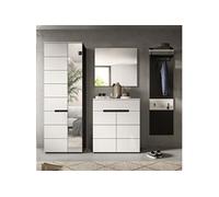 Ensemble meuble d'entré composé de 4 éléments décor blanc - KANUT