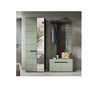 Ensemble meuble d'entré de 3 éléments décor vert - KANUT