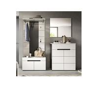 Ensemble meuble d'entré de 4 éléments décor blanc - KANUT