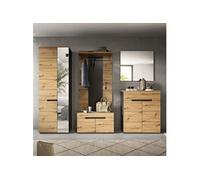 Ensemble meuble d'entré de 5 éléments décor naturel - KANUT