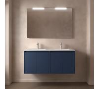 Ensemble meuble et vasque NOJA II 1200 4 portes Blue satin P450 - SALGAR 105053