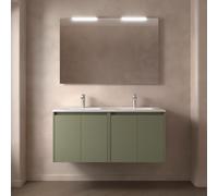 Ensemble meuble et vasque NOJA II 1200 4 portes Green satin P450 - SALGAR 105054