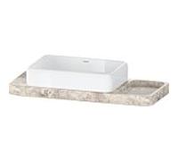 Ensemble meuble-lavabo Duravit Collection One D4800200 100x41x90cm, avec console, travertin gris poli