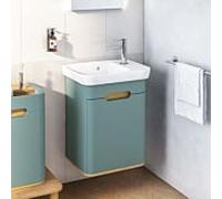 Ensemble meuble-lavabo VitrA Sento 65868 50 x 37,5 x 68,5 cm, porte à charnières à gauche, vert fjord mat, décor