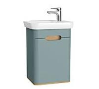 Ensemble meuble-lavabo VitrA Sento 65869 50 x 37,5 x 68,5 cm, charnière de porte à droite, vert fjord mat, décor