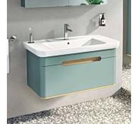 Ensemble meuble-lavabo VitrA Sento 65875 98 x 48,5 x 52 cm, 1 tiroir à extension complète, vert fjord mat, décor