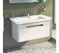 Ensemble meuble-lavabo VitrA Sento 65987 98 x 48,5 x 52 cm, 1 tiroir à extension complète, gris clair mat, décor