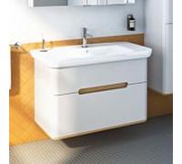 Ensemble meuble-lavabo VitrA Sento 65990 98 x 48,5 x 67,5 cm, 2 tiroirs à extension complète, gris clair mat, décor