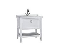 Ensemble meuble-lavabo VitrA Valarte 62180 79,5 x 53 x 88 cm, 1 tiroir à extension totale, corps blanc mat/meuble-lavabo blanc brillant