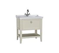 Ensemble meuble-lavabo VitrA Valarte 62182 79,5 x 53 x 88 cm, 1 tiroir à extension complète, structure ivoire mat/vasque blanche brillante