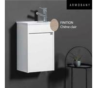 Ensemble meuble lave-mains et vasque Chêne clair - ARMOBANY MI4031F