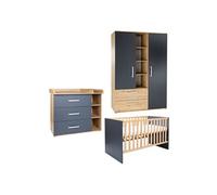 Ensemble meuble lit bébé Alessio Beige G