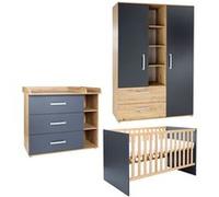 Ensemble meuble lit bébé Alessio Beige G