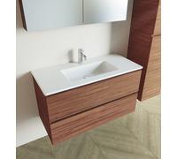 Ensemble Meuble Riho Spring Glow Lavabo 1 trou, 2 tiroirs, armoire de toilette 600mm Just Oak
