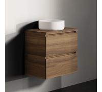 Ensemble Meuble Riho Spring Tablet pour Lavabo Sans trou, 2 tiroirs, 600x400mm Canella Brown