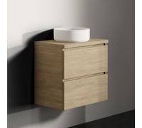Ensemble Meuble Riho Spring Tablet pour Lavabo Sans trou, 2 tiroirs, 600x400mm Just Oak