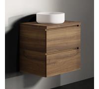Ensemble Meuble Riho Spring Tablet pour Lavabo Sans trou, 2 tiroirs, 600x460mm Canella Brown