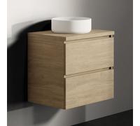 Ensemble Meuble Riho Spring Tablet pour Lavabo Sans trou, 2 tiroirs, 600x460mm Just Oak