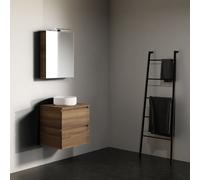 Ensemble Meuble Riho Spring Tablet pour Lavabo Sans trou, 2 tiroirs, armoire de toilette 600x460mm Canella Brown