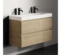Ensemble Meuble Riho Spring Vow Lavabo 2 trous, 2 tiroirs, 1000x400mm Just Oak